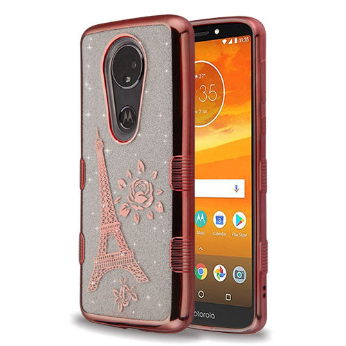 GSA TUFF Eiffel Tower For Motorola Moto E5 Plus, E5 Supra Rose Gold