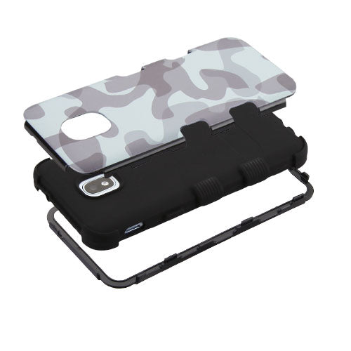 MyBat TUFF Hybrid Case For Samsung Galaxy J3 (2018), J337, J3 V 3rd Gen, J3 Star, J3 Achieve, Express Prime 3 Gray Camo
