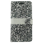 GSA Diamond Rock Flip Wallet Case For LG Stylo 4, Stylo4 Plus Black