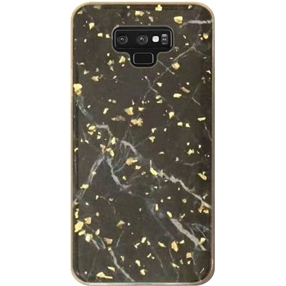 GSA Gold Flake Marble Case for Samsung Galaxy Note 9 - Black
