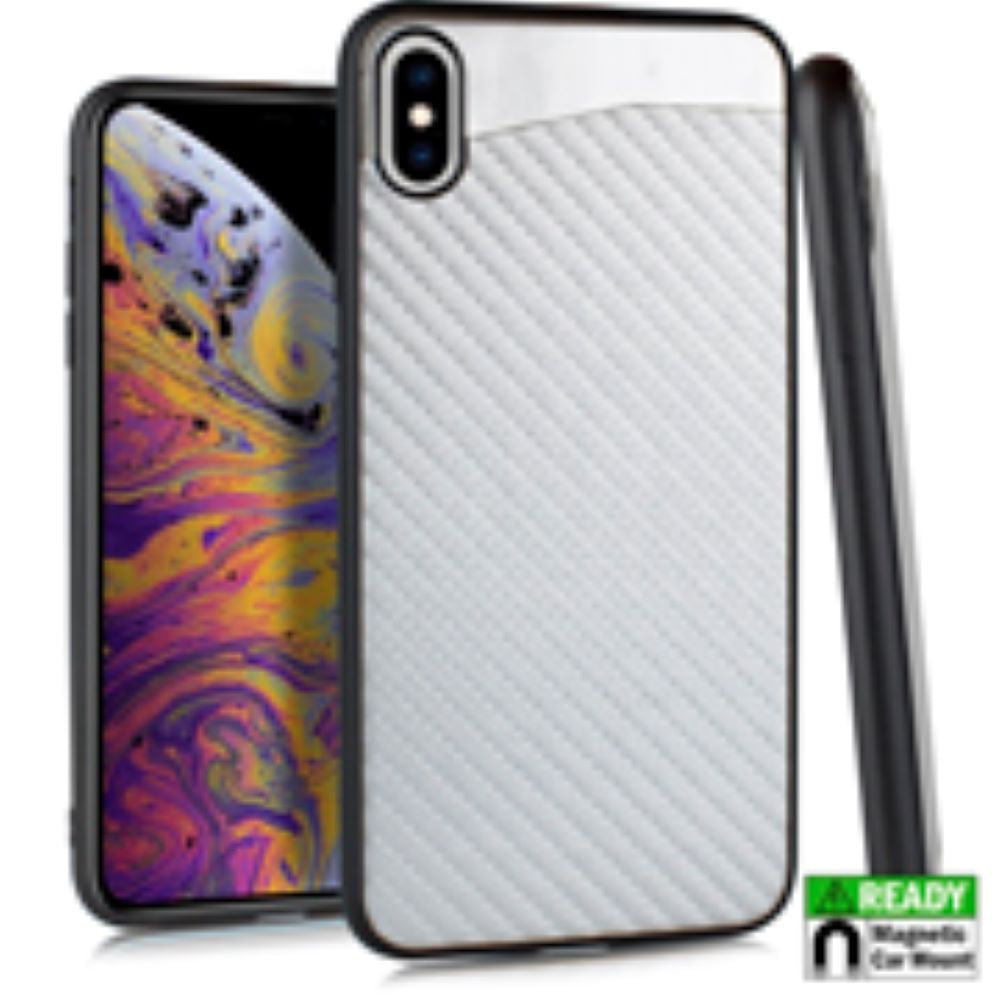 GSA Blade Carbon Fiber Candy Case For Apple iPhone XS Max (6.5") - Silver