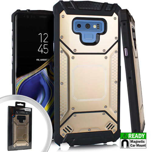 GSA Screw Metal Jacket Hybrid Case for Samsung Galaxy Note 9 - Gold