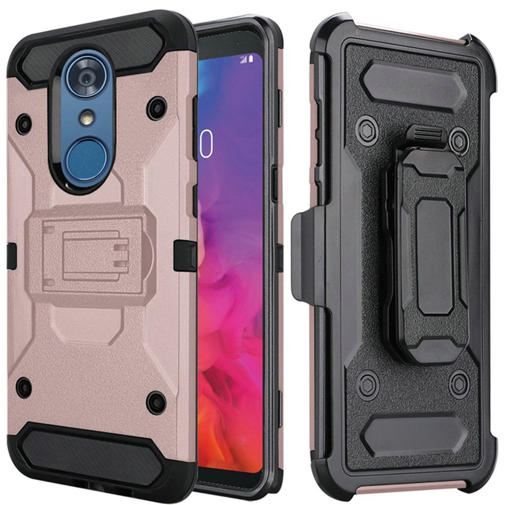 GSA Robust Rugged Holster Clip Case for LG Q7,Q7 Plus (2018) & LG Q7 Rose Gold