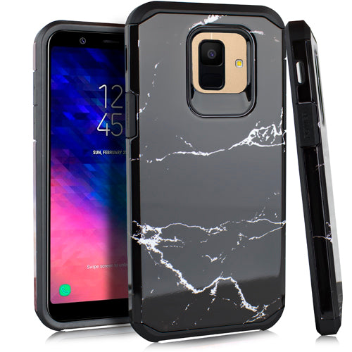 GSA Astronoot Slim Hybrid Marble case for Samsung Galaxy A6, A600 - Black