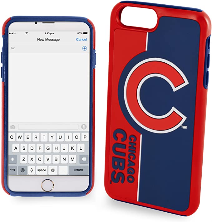 FOCO MLB Chicago Cubs Bold Case for iPhone 8+, 7+, 6+, 6S+ (5.5")
