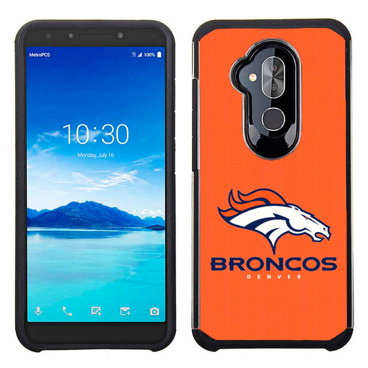 PBG NFL Licensed Denver Broncos Textured Case for Alcatel 7 Folio
