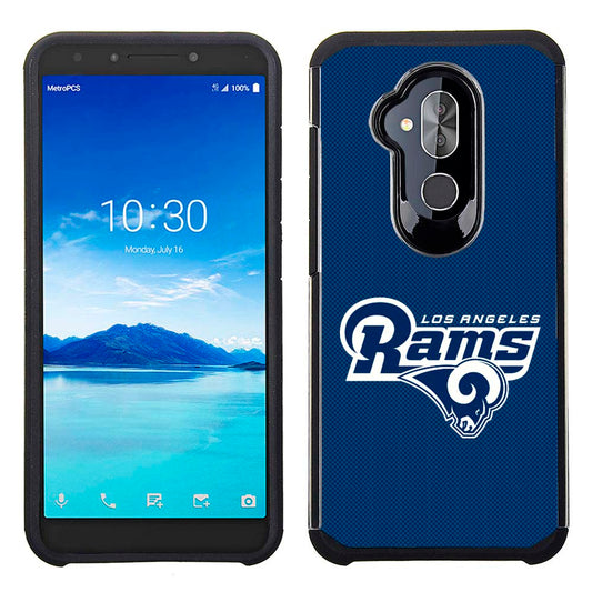 PBG NFL Licensed Los Angeles Rams Textured Case for Alcatel 7 Folio