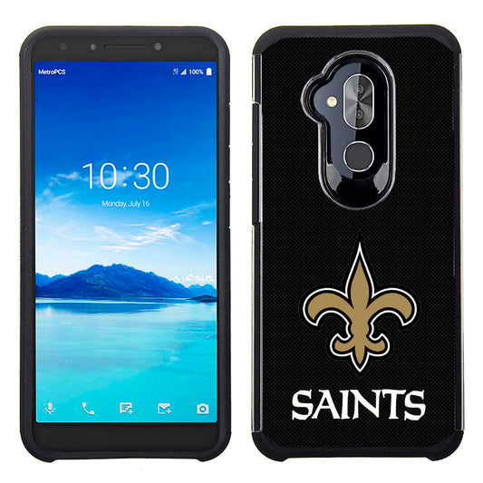 PBG NFL Licensed New Orleans Saints Textured Case for Alcatel 7 Folio