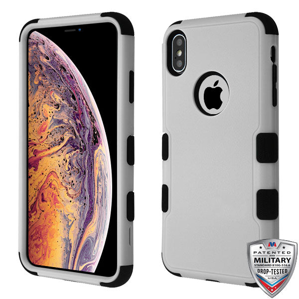 MYBAT Natural Tuff Hybrid Case For iPhone XS Max (6.5") - Gray/Black