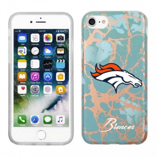 PBG NFL Denver Broncos Teal Marble for iPhone SE (2022-20) 8, 7, 6 & 6S (4.7")
