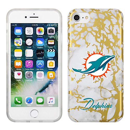 PBG NFL Miami Dolphins Marble Case for iPhone SE (2022-20) 8, 7, 6 & 6S (4.7")