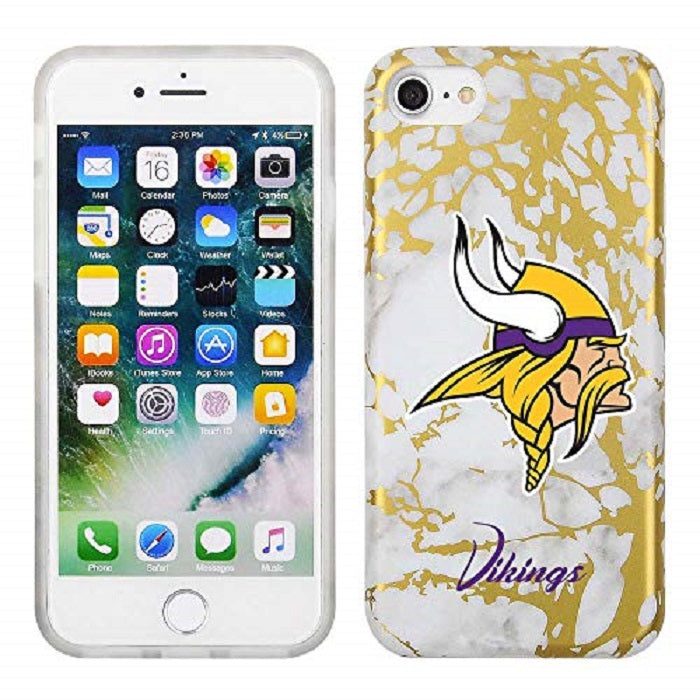 PBG NFL Minnesota Vikings White Marble for iPhone SE (2022-20) 8, 7, 6 & 6S (4.7")
