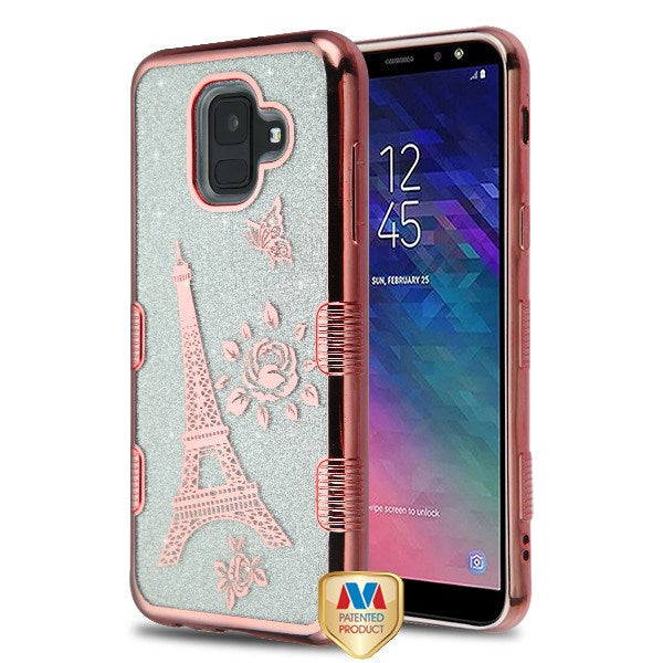 Mybat Eiffel Tower Full Glitter TUFF Hybrid for Samsung Galaxy A6 (2018) Rose Gold