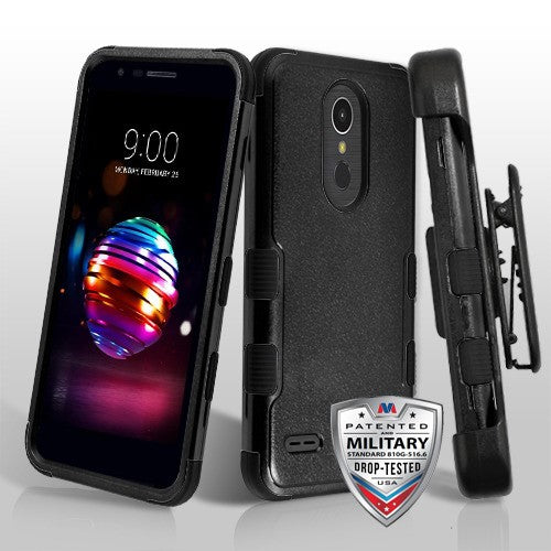 Mybat TUFF Holster Hybrid Case For LG K10 2018, K30, Harmony 2 Black