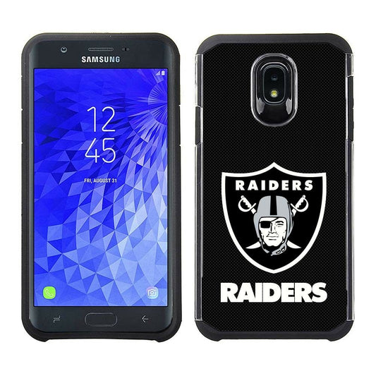 PBG NFL Las Vegas Raiders Textured Hybrid Case For Samsung Galaxy J7 (2018), J737