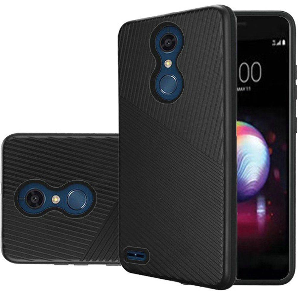 GSA Textured Embossed Hybrid Case For LG K30, K10 (2018) Black