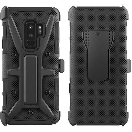 GSA Rugged 3 in 1 Combo Holster Clip Case for Samsung S9 Plus - Black