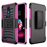 GSA Hybrid Side Kickstand Holster Clip Case LG K10 2018, K30, Lg Harmony 2 - Hot Pink