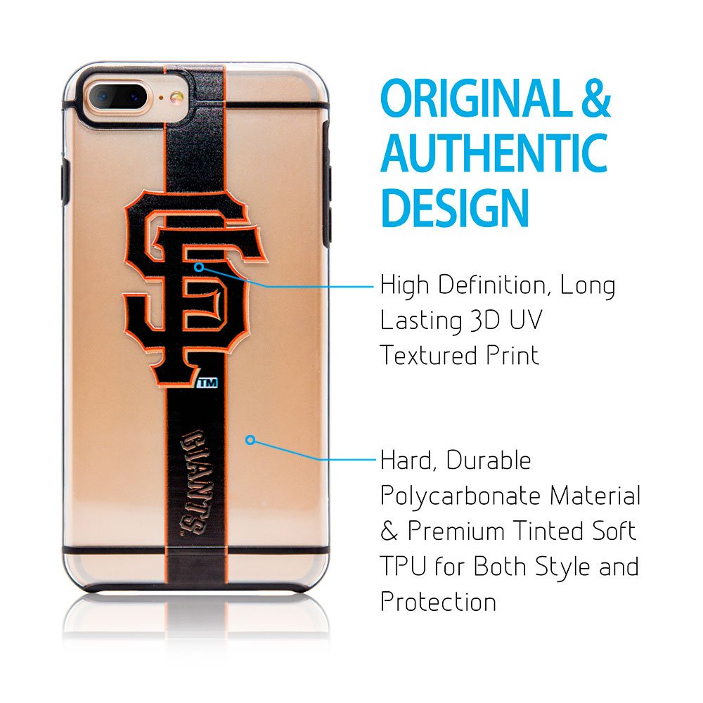 FOCO MLB San Francisco Giants Clear Case for iPhone 8+, 7+, 6S +, 6+ (5.5")