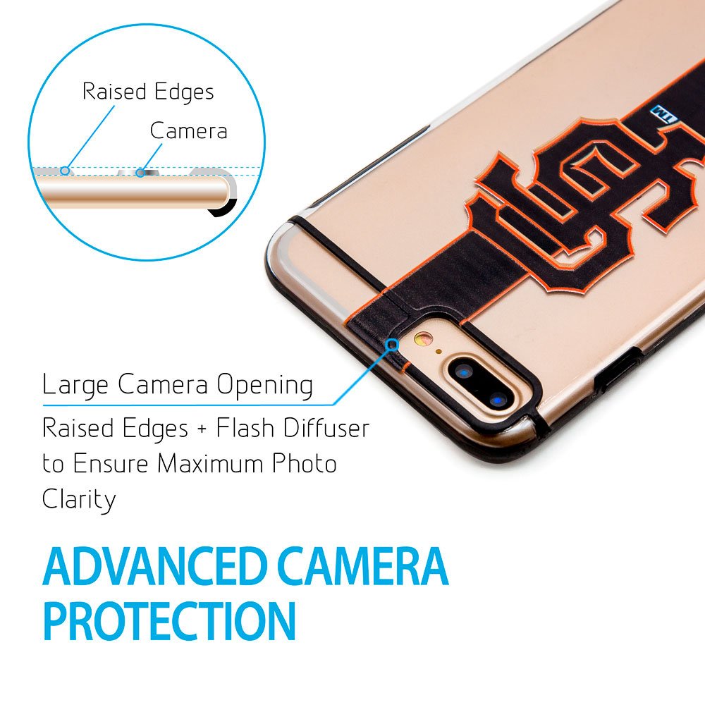 FOCO MLB San Francisco Giants Clear Case for iPhone 8+, 7+, 6S +, 6+ (5.5")