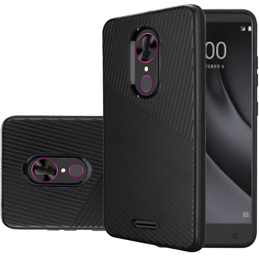 GSA Textured Embossed Lines Case for Alcatel Onyx - Black