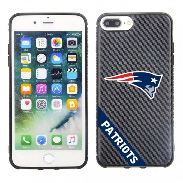PBG NFL New England Patriots Carbon Case for iPhone 8 +, 7 +, 6 + & 6S + (5.5")
