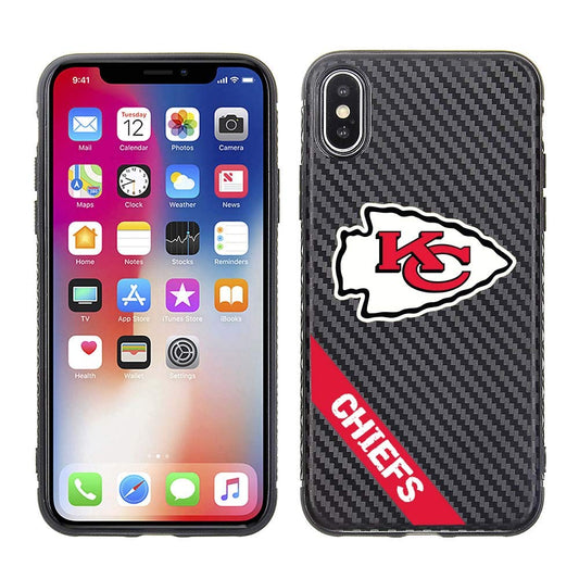 PBG NFL Kansas City Chiefs Black Carbon Case for iPhone X, XS (5.8")