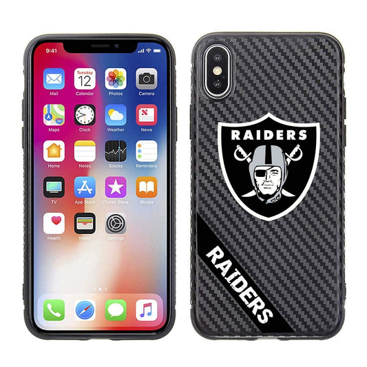 PBG NFL Las Vegas Raiders Black Carbon Case for iPhone X, XS (5.8")
