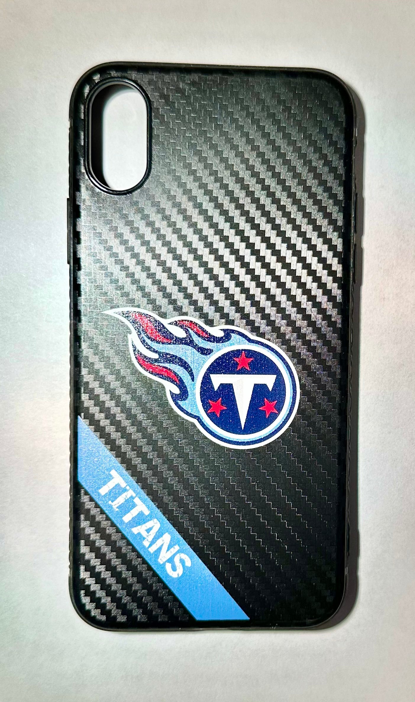 PBG NFL Tennessee Titans Black Carbon Case for iPhone X, XS (5.8")