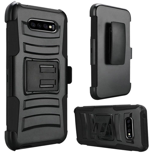 GSA Car Armor Holster Case w/H Stand For Samsung Galaxy S10 (6.1") - Black