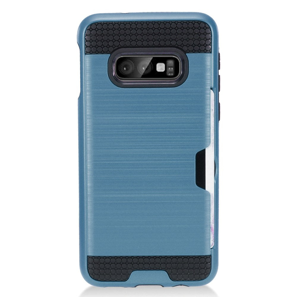 GSA Brushed Hybrid Case w/CC Slot for Samsung S10e (5.8") - Blue
