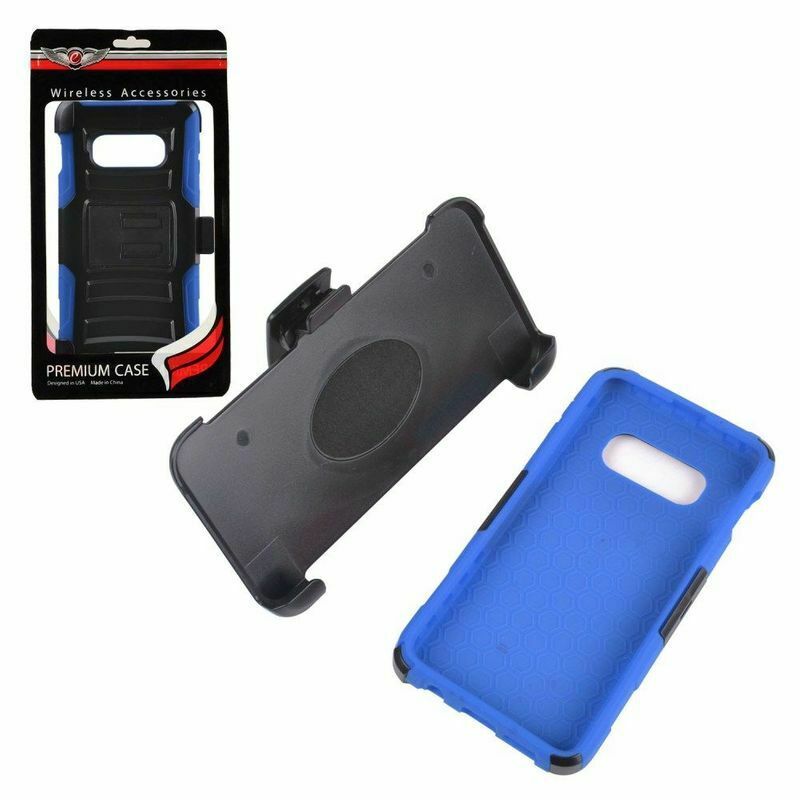 GSA Car Armor Holster Case for Samsung Galaxy S10e (5.8") Black/Blue