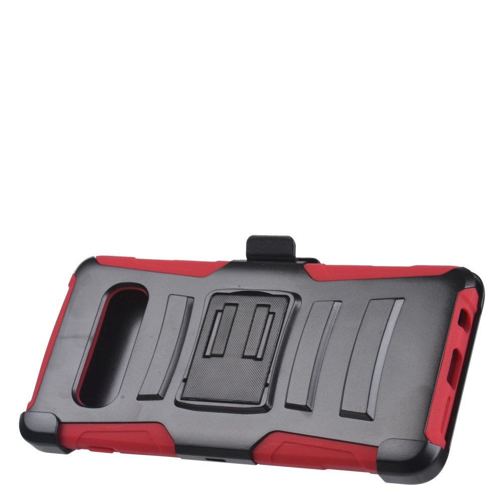 GSA Car Armor Holster Case for Samsung Galaxy S10 Plus (6.4") - Black/Red