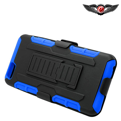 GSA Hybrid Stand Holster Case for iPhone 6S + & 6S Plus Blue Black