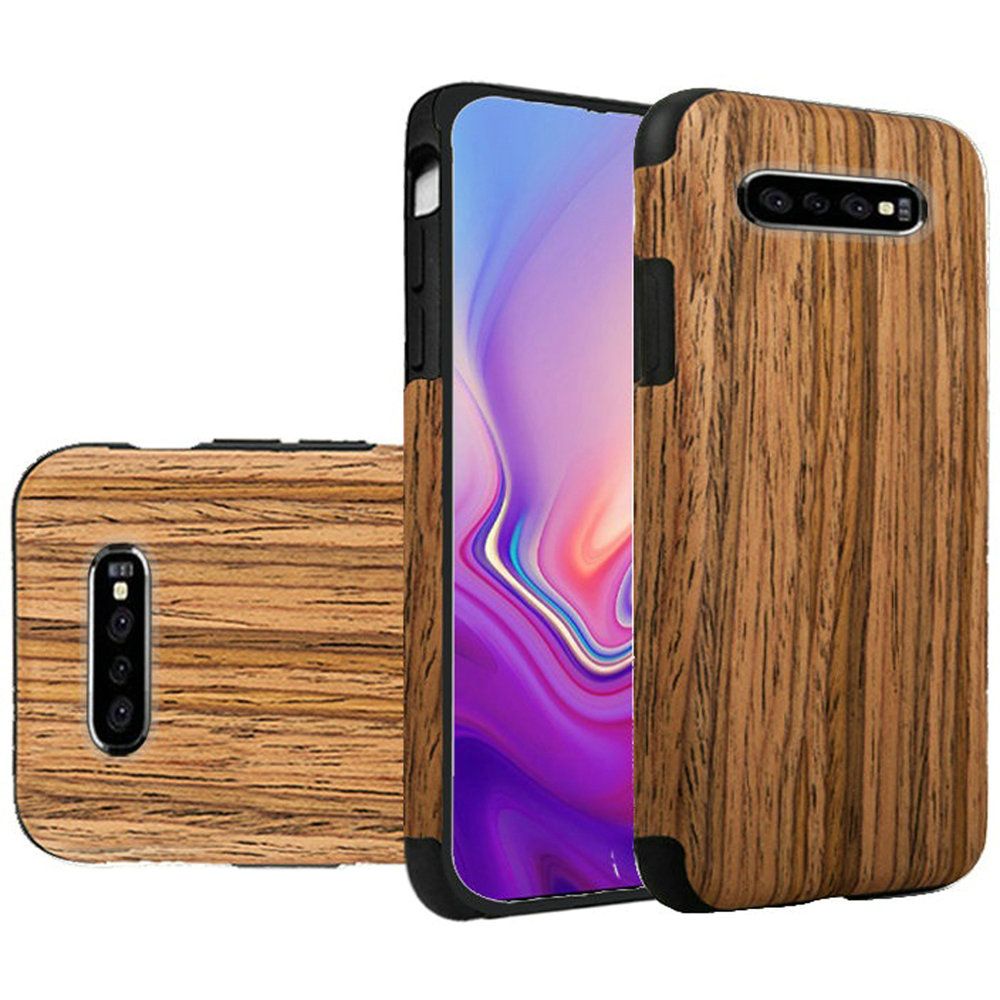 GSA Wood Grain Hybrid Case for Samsung Galaxy S10 (6.1") - Fruit Wood