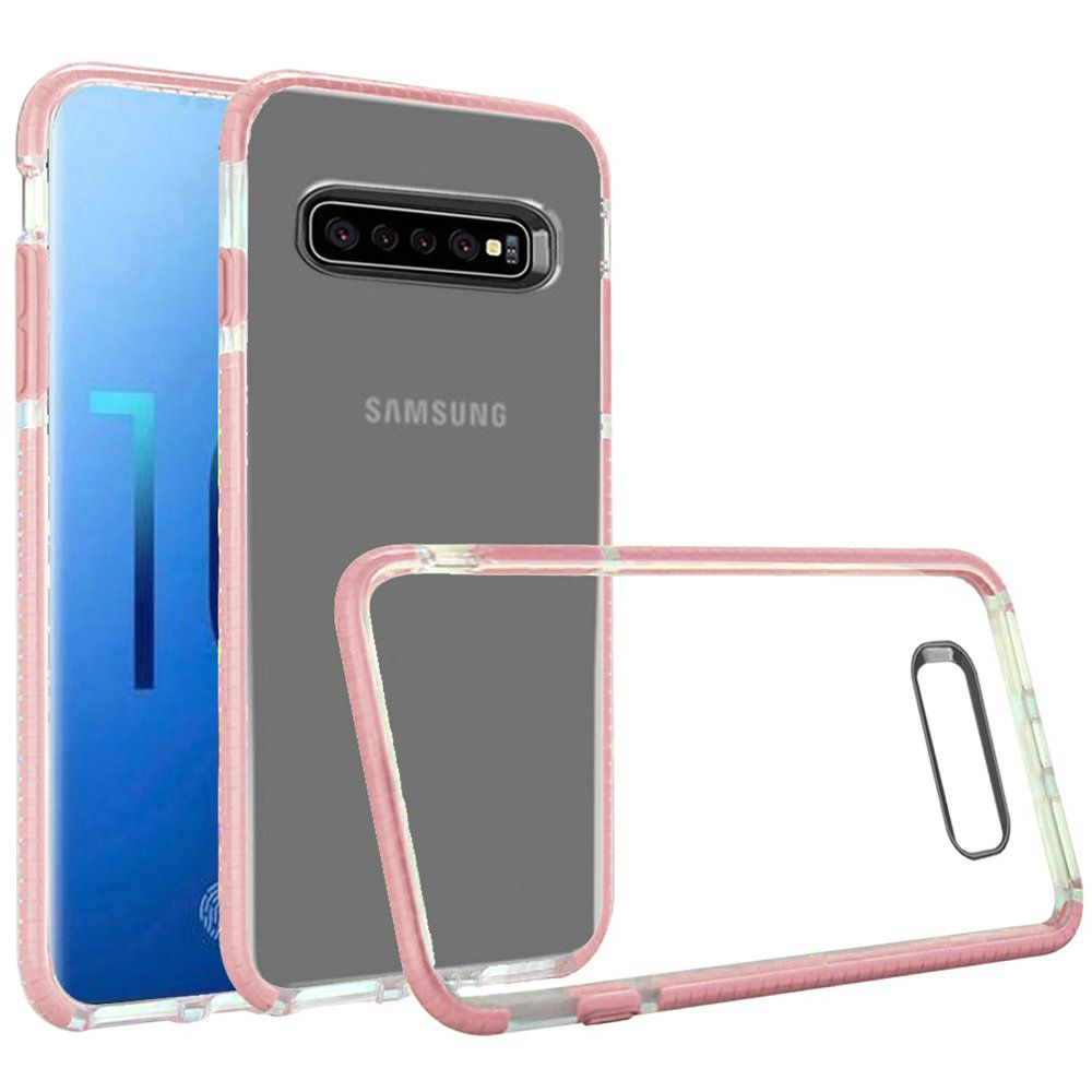 GSA Premium Side Spine Case for Samsung S10 Plus (6.4") - Clear/Pink