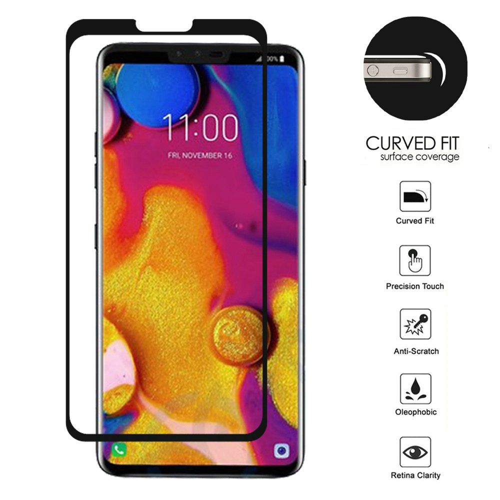 GSA Black Boarder Tempered Glass Screen Protector for LG V40 ThinQ