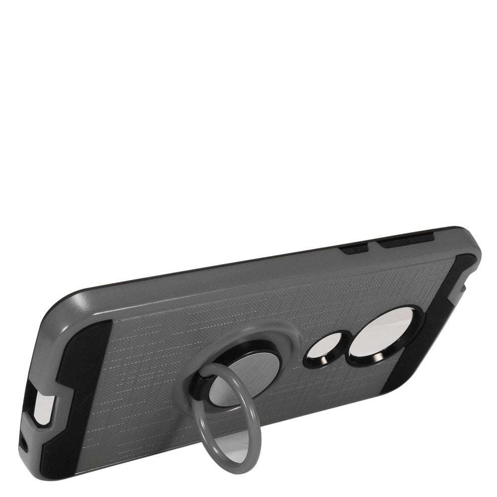 GSA Brushed Case w/Ring Stand for Motorola Moto G7 Play - Gray