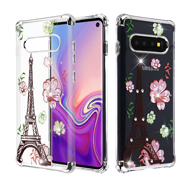 Asmyna Klarion Candy Case for Samsung Galaxy S10 (6.1") Eiffel Tower Diamante