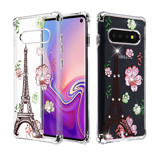 Asmyna Klarion Candy Case for Samsung Galaxy S10 (6.1") Eiffel Tower Diamante