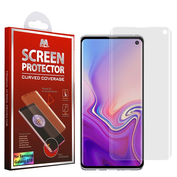 Mybat Screen Protector w/Curved Coverage for Samsung S10 (6.1")