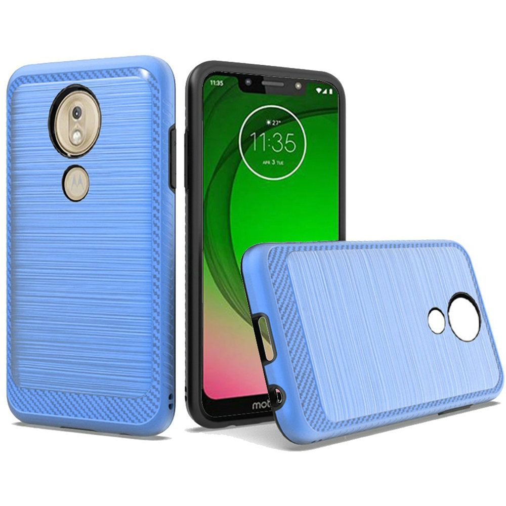 GSA Brushed Case Edge for Motorola Moto G7 Play, XT1952 Blue