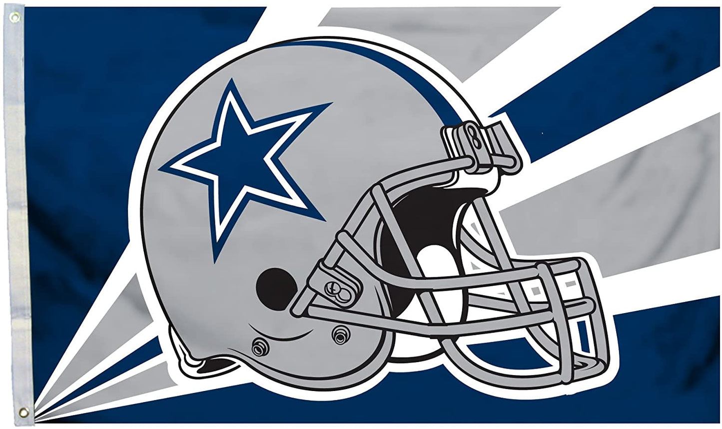 Fremont Die NFL Dallas Cowboys 3' x 5' Flag with Grommets Helmet Design Polyester