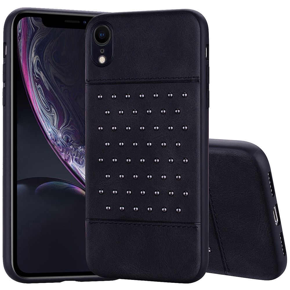 GSA Rivet Premium Hybrid Slim Fit Case for Apple iPhone XR (6.1") Black