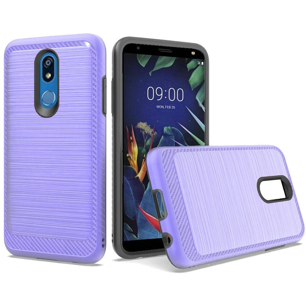 GSA Slim Brushed Case w/Edge Design for LG K40,Harmony 3,Solo LTE - Purple