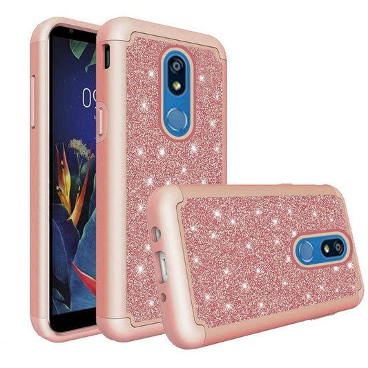 GSA Glitter Bling Hybrid Case for LG K40/Harmony 3 - Rose Gold