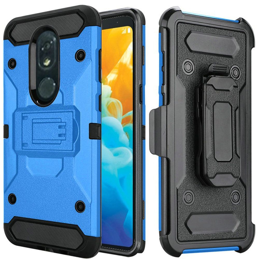 GSA Robust Rugged Hybrid Case w/Holster For LG Stylo 5 - Blue