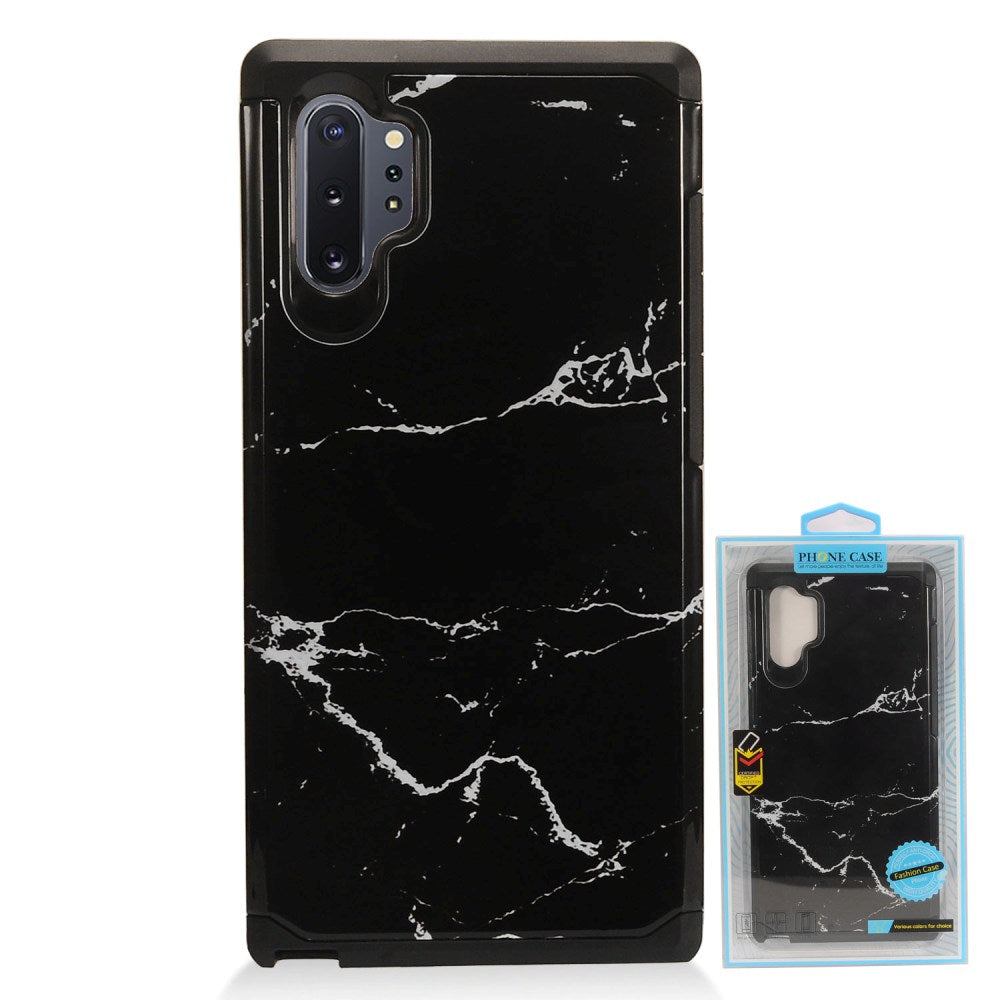 GSA Marble Image Case for Samsung Galaxy Note 10 Plus - Black