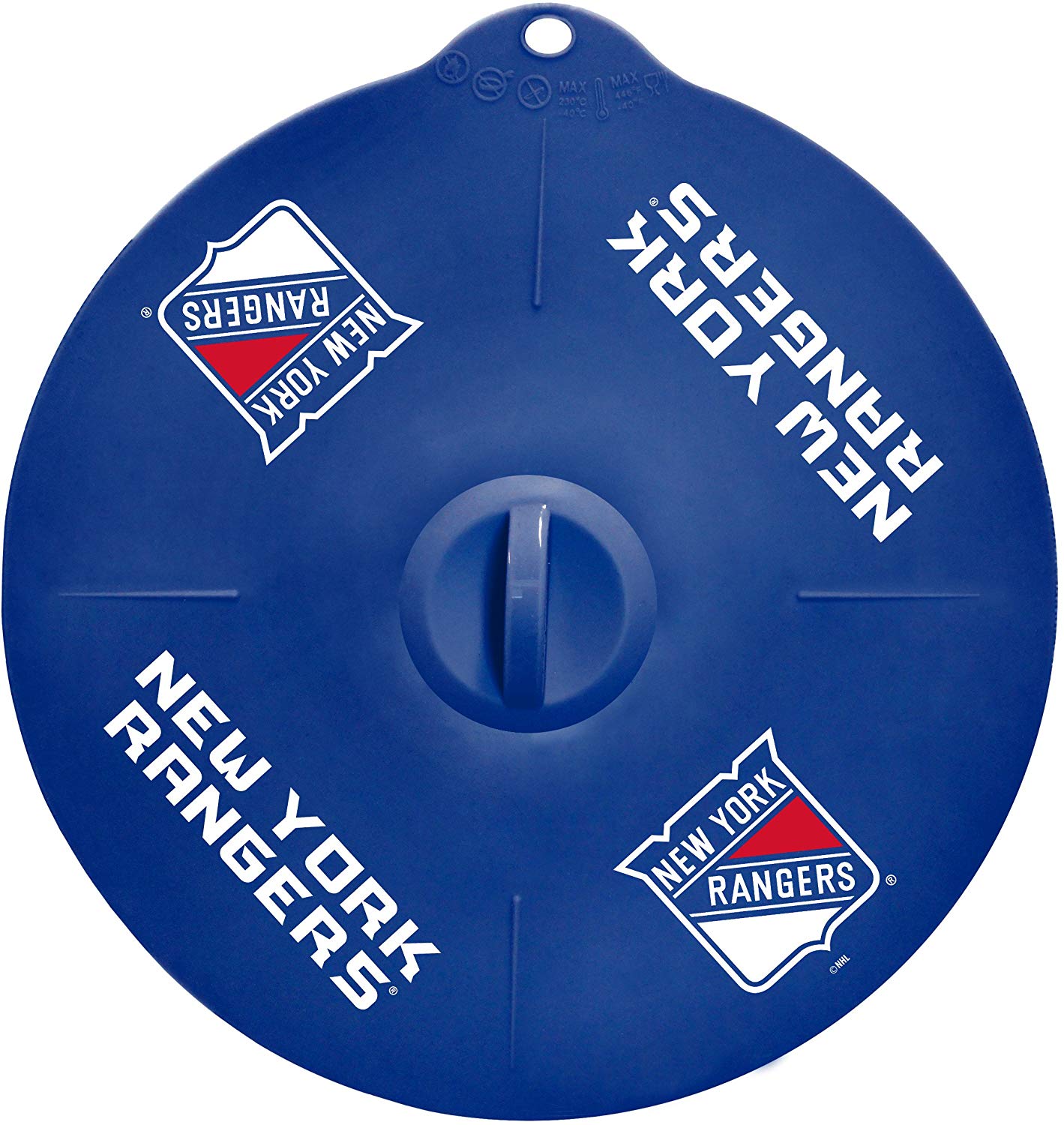 BB NHL New York Rangers 9" Silicone Lids For Pots & Bowls, Hot/Cold 2 pack