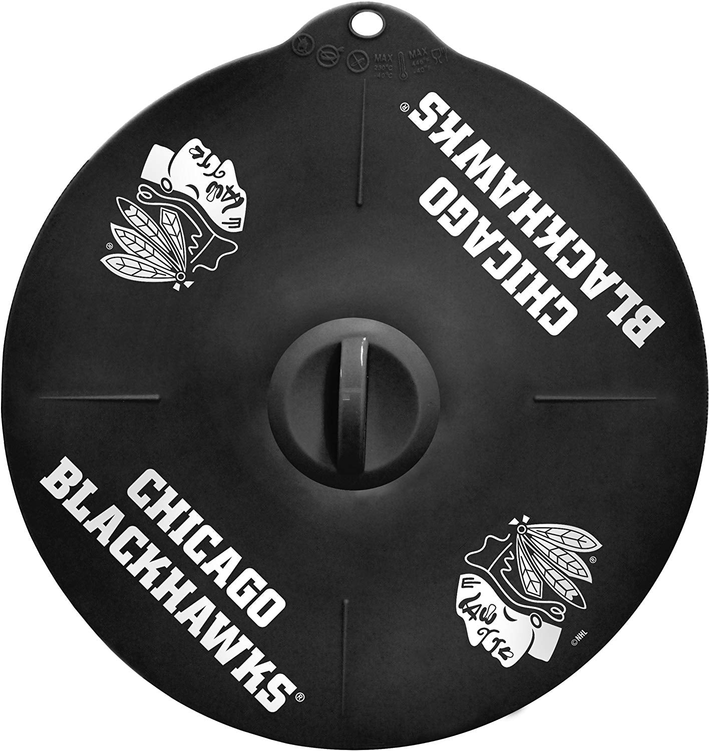 BB NHL Chicago Blackhawks 9" Silicone Lids Fit Pots & Bowls, Hot/Cold 2 Lids